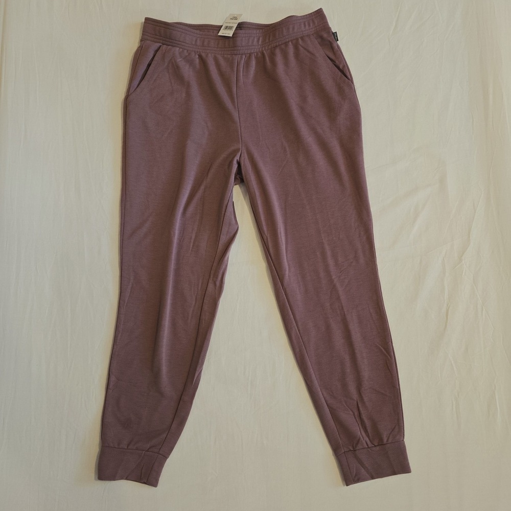 Eddie Bauer Lounge Jogger Pants Womens Large Mauve Pull On Pockets NWT